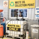 A waste oil collection point.