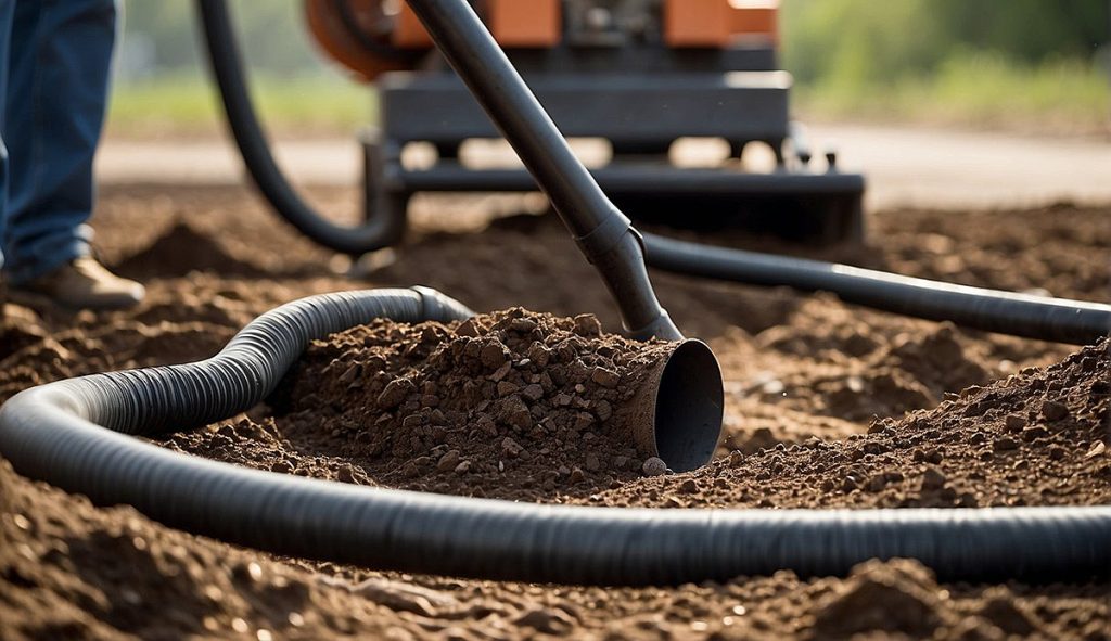 Pipes and excavation of soil